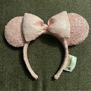 Sequin Millennial Pink Mickey Minnie Disney Parks Ears